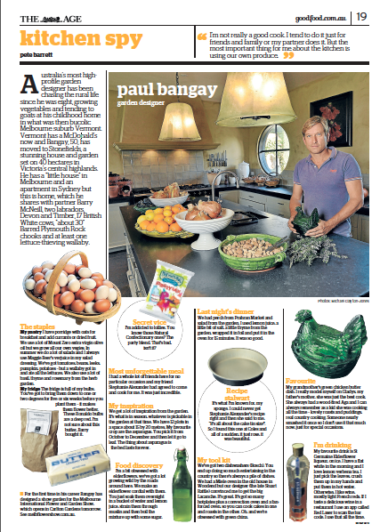My kitchen Spy with garden designer, Paul Bangay