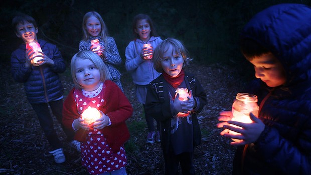 Winter solstice lamp parade